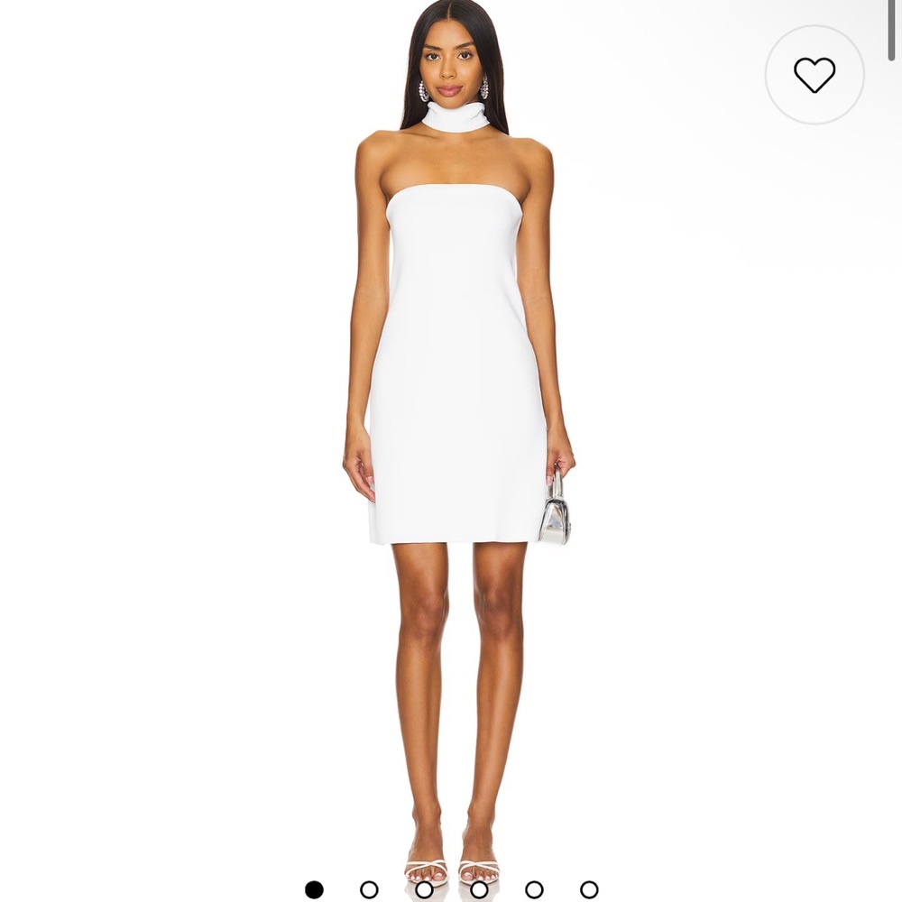LPA strapless white mini dress
